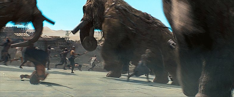 10,000 BC mammoth chase GIF