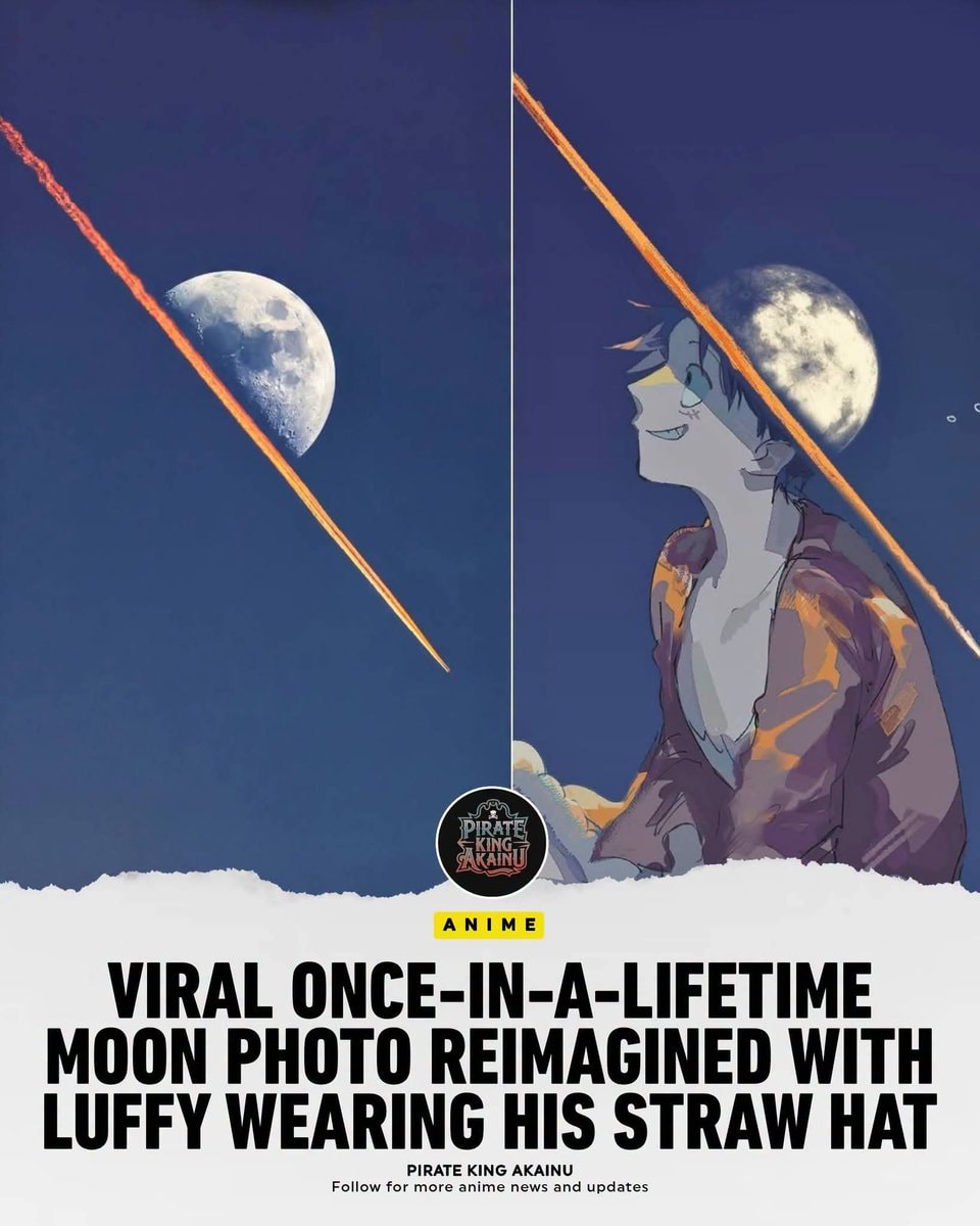One Piece Monkey D. Luffy moon edit
