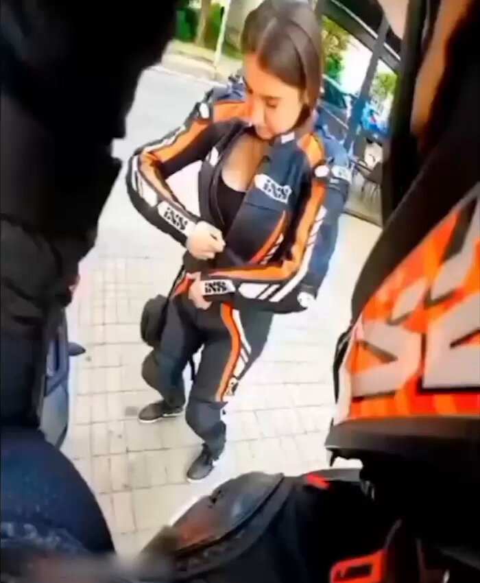 motorcycle suit rider moment