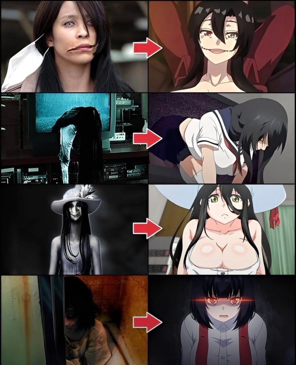 horror characters anime comparison