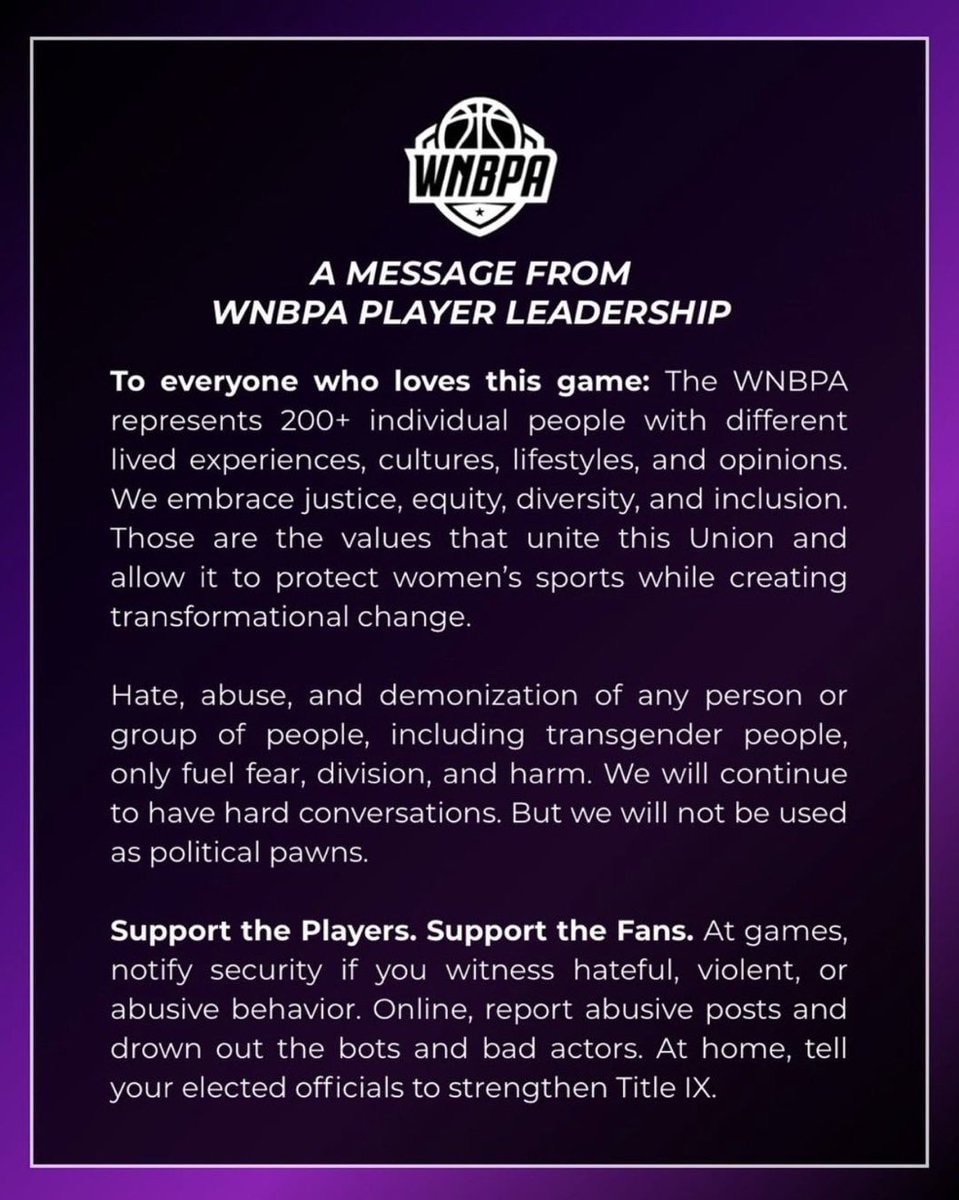 WNBPA message on NBA players joining WNBPA message on NBA players joining