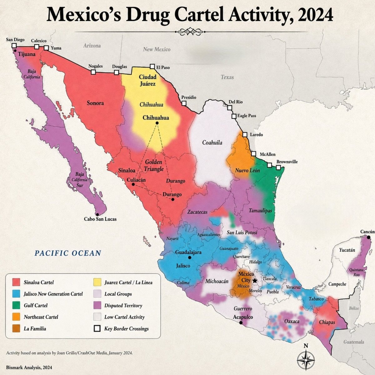 Mexico Drug Cartel Activity 2024