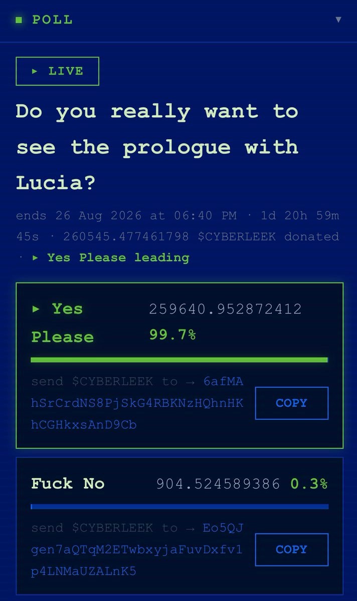 GTA 6 Lucia prologue vote