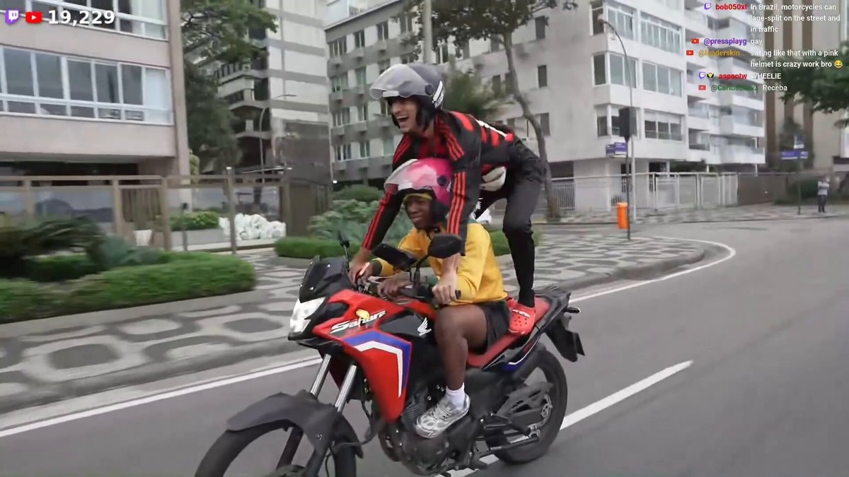Rakai and Tota motorcycle stunt Rakai and Tota motorcycle stunt