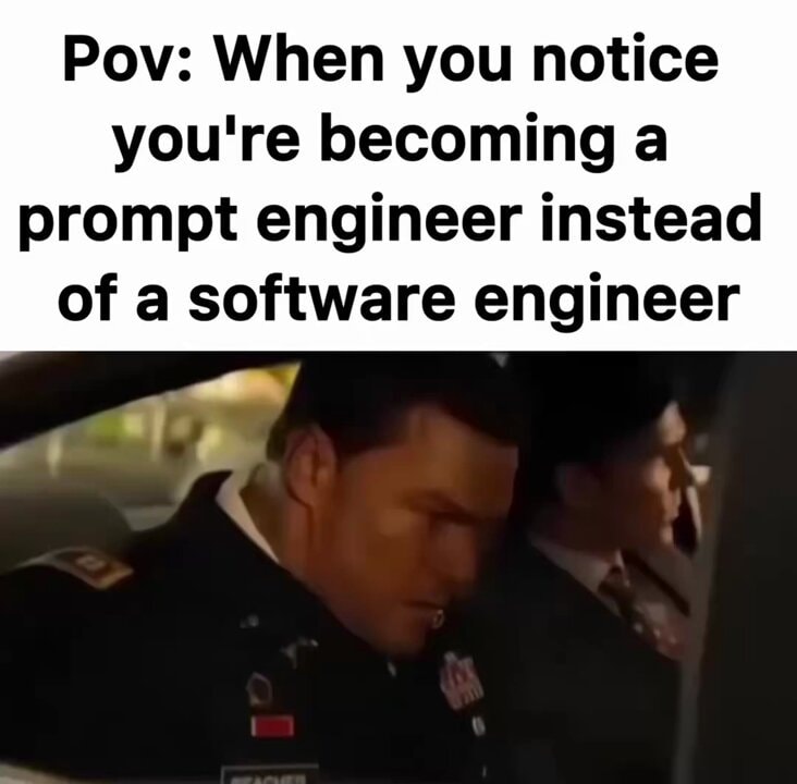 prompt engineer vs software engineer meme
