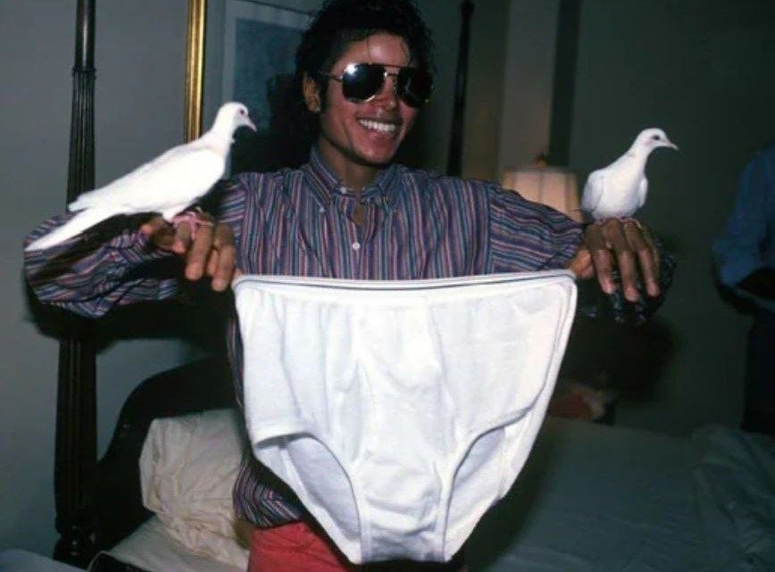 Michael Jackson doves and briefs moment