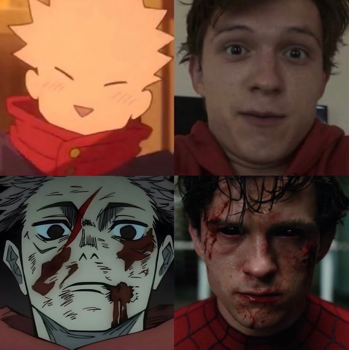 Tom Holland Spider-Man anime comparison