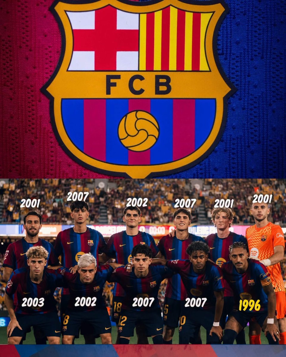 FC Barcelona youngest starting XI