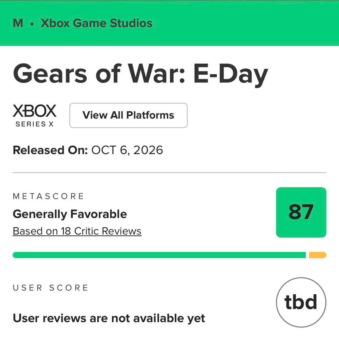 Gears of War E-Day review scores (photo 2 of 3)