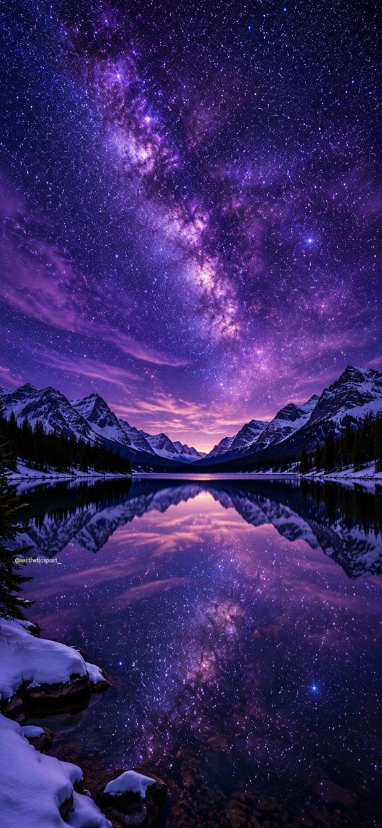 serene lake at night