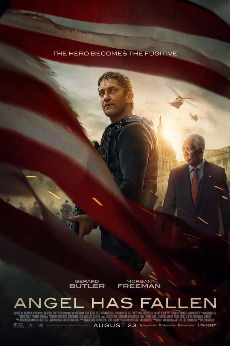 Gerard Butler Aaron Eckhart Morgan Freeman movie poster (photo 2 of 3)