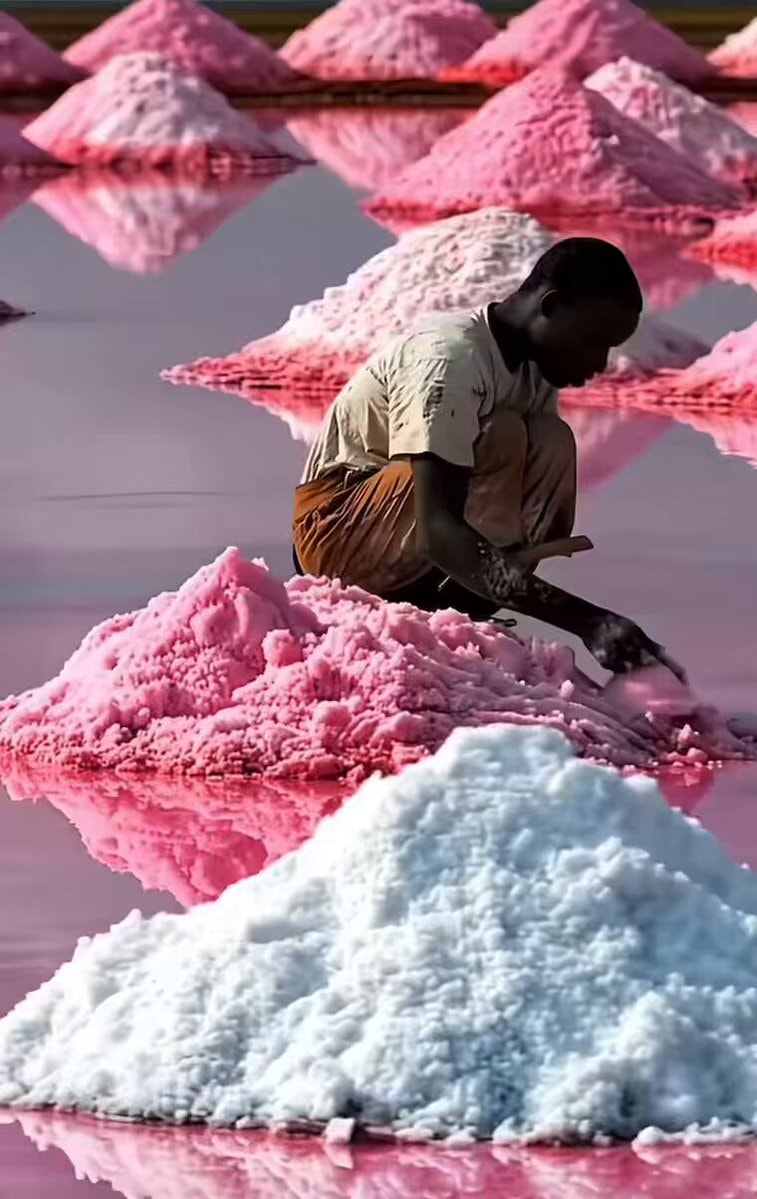 Lake Retba pink salt Senegal