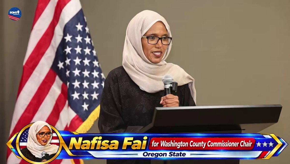 Nafisa Fay inverted flag rally