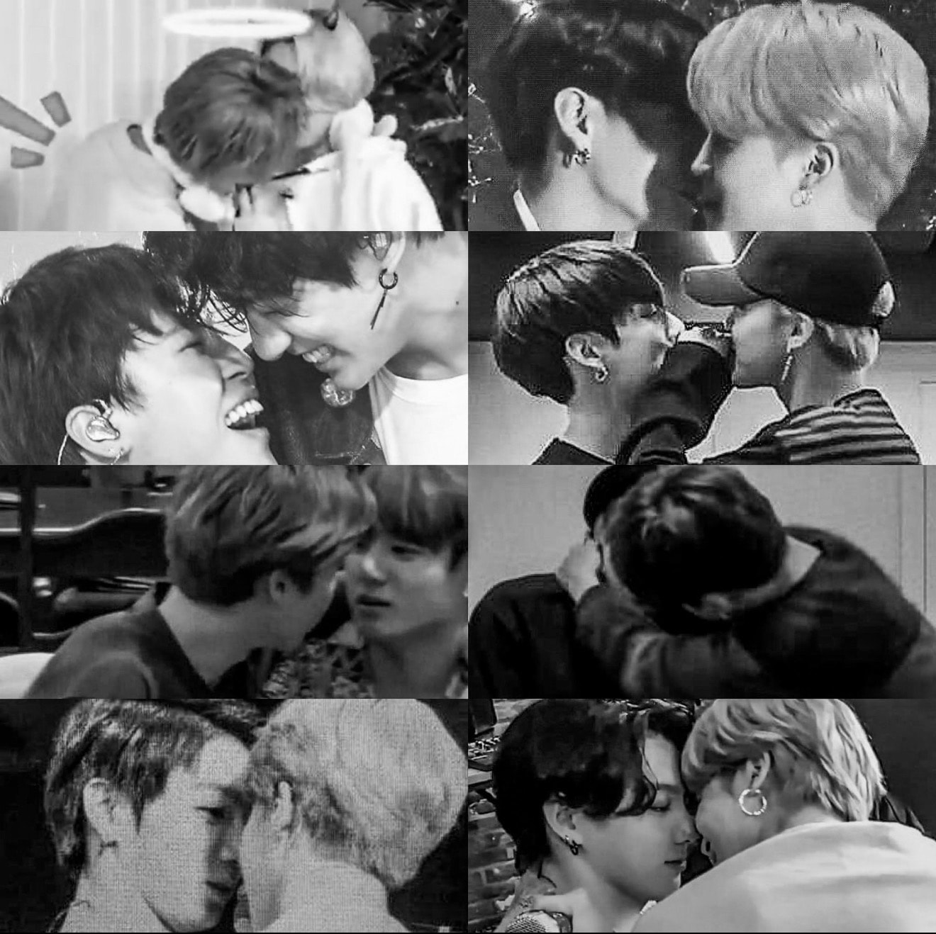 Two young men romantic collage Two young men romantic collage
