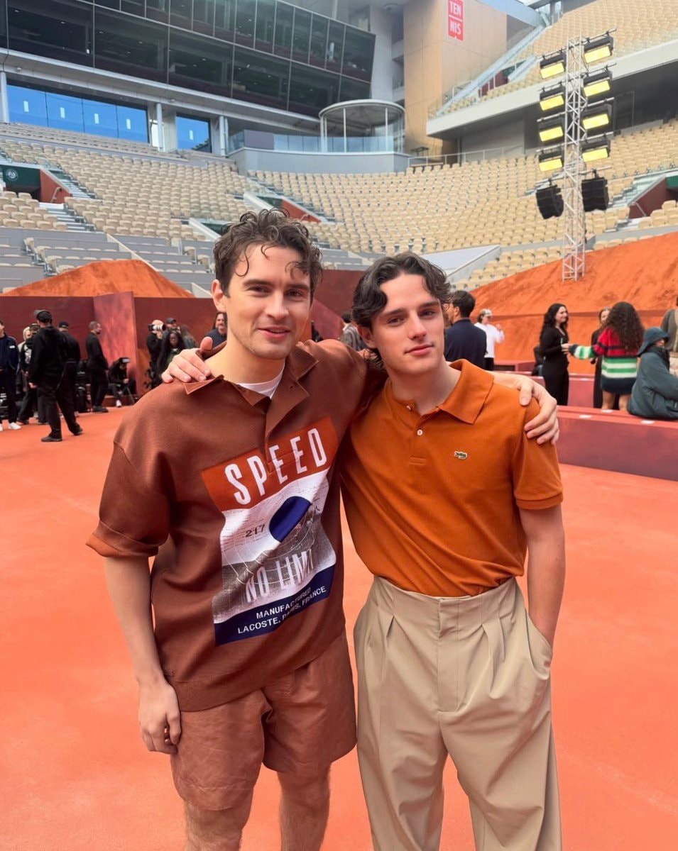 Michael Johnston Harry Collett at Lacoste show