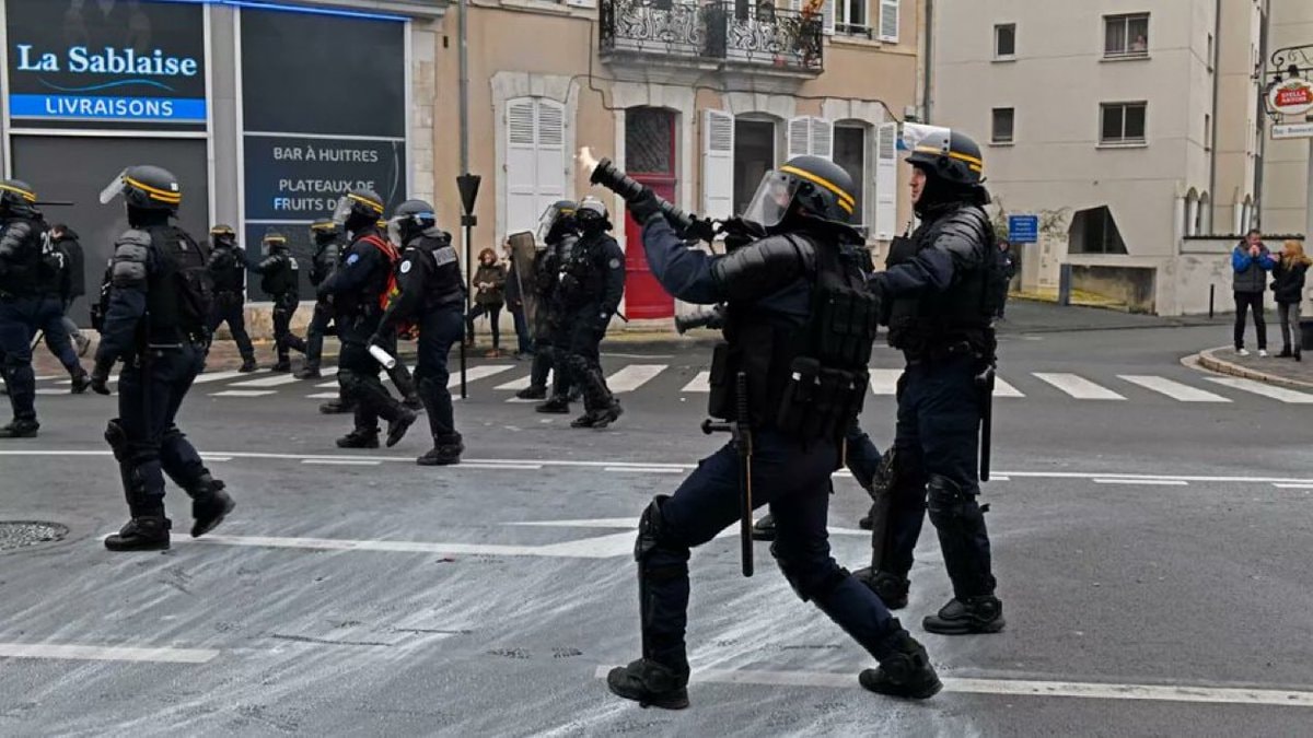 French interior minister student protests