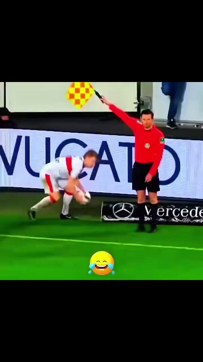 Rugby player fails to pick up ball