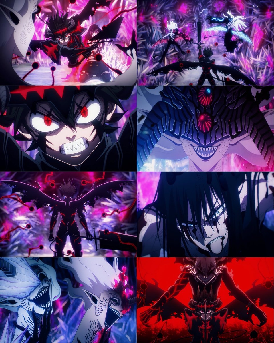 anime demon characters collage
