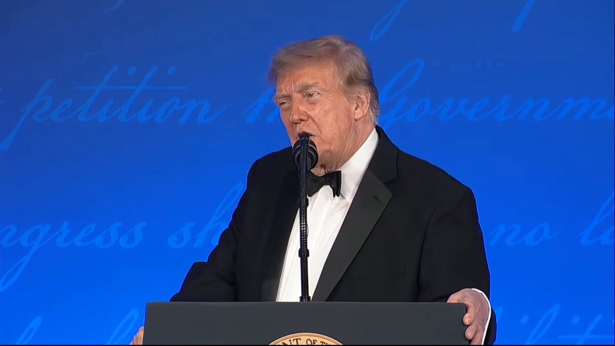 Trump tuxedo speech gay dictator Bari Weiss CBS News