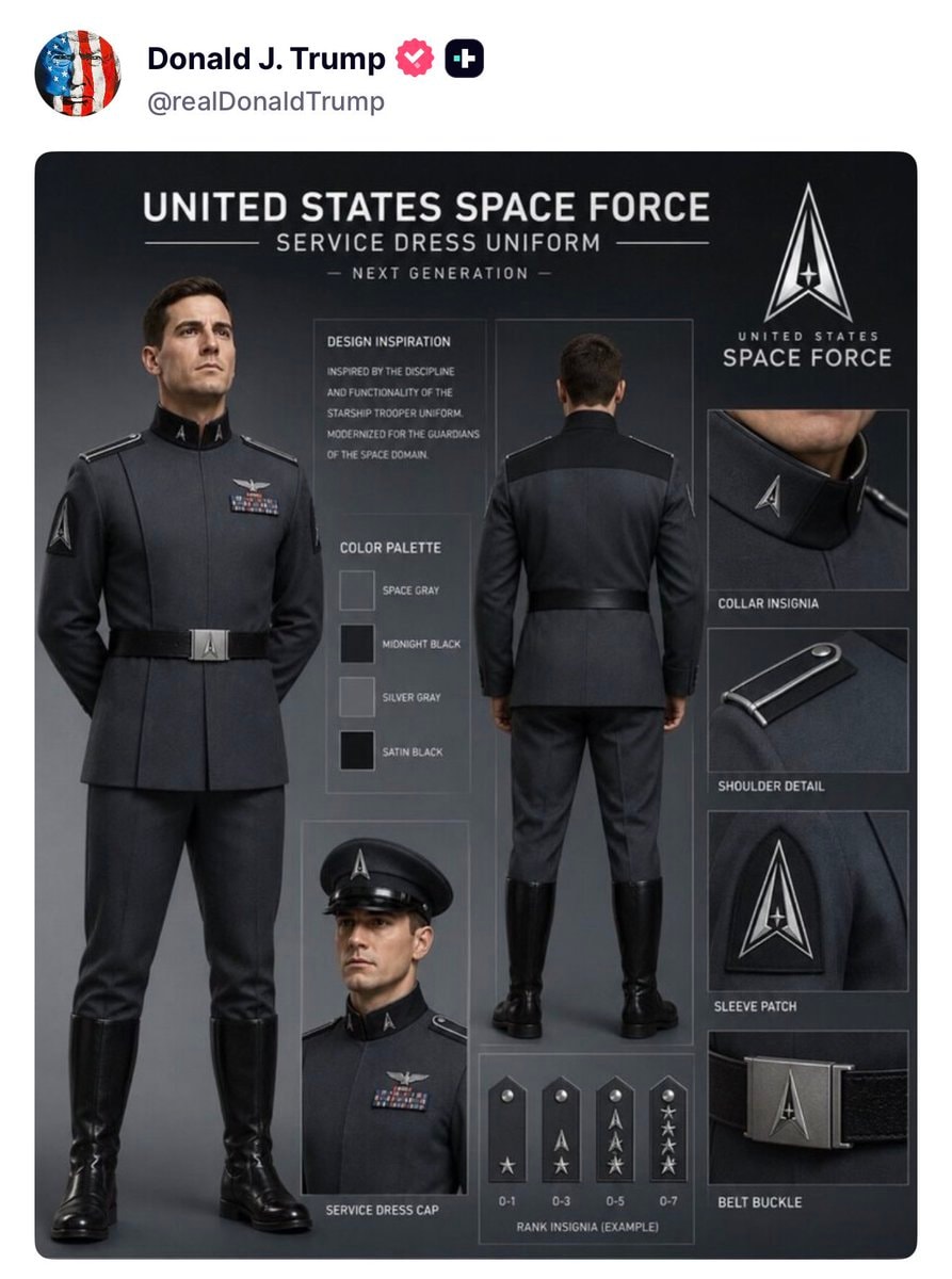 Trump US Space Force uniforms Trump US Space Force uniforms