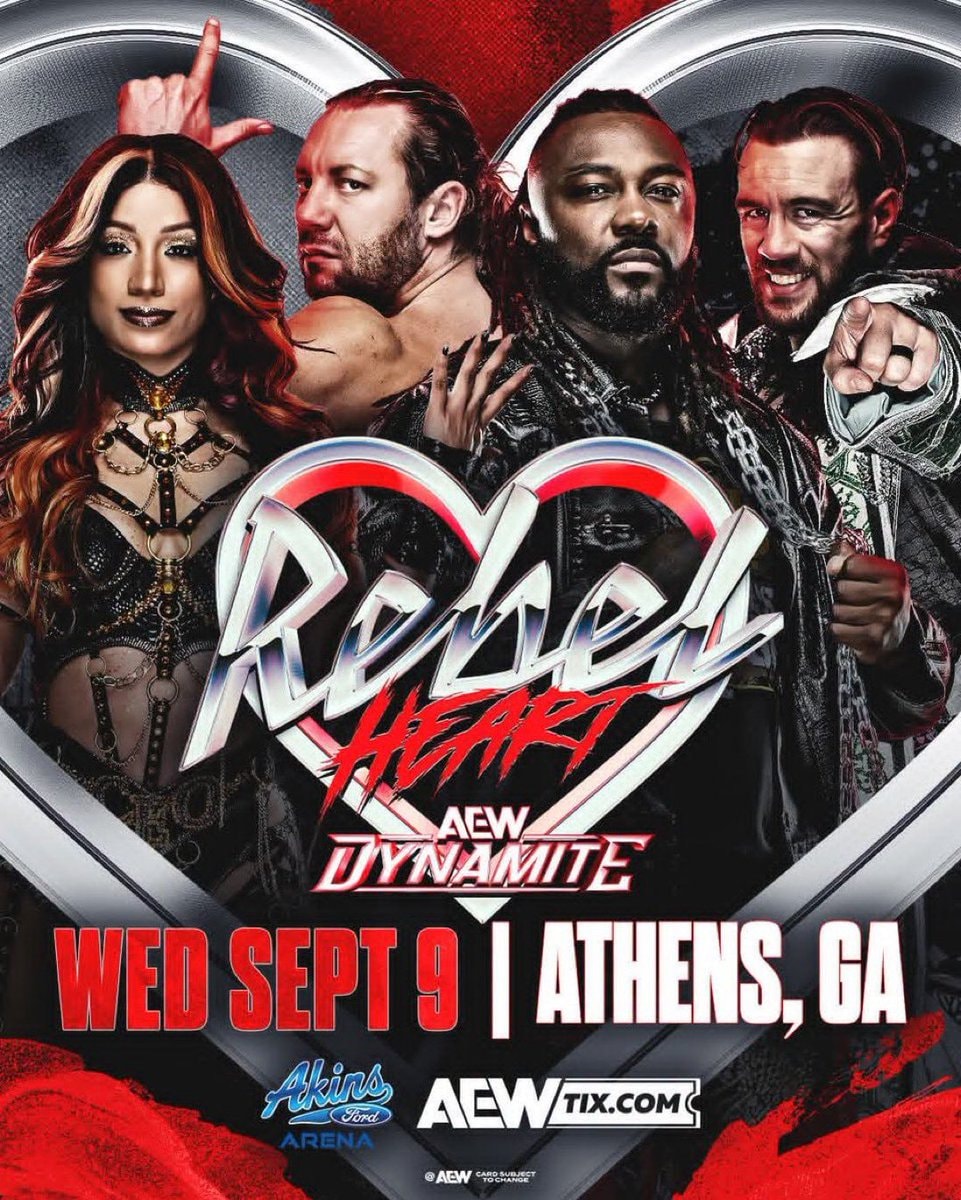 AEW Rebel Heart Dynamite September 9th Athens GA