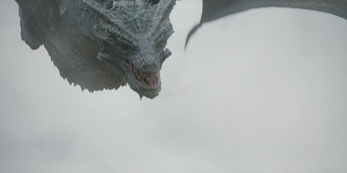 Silverwing dragon in flight