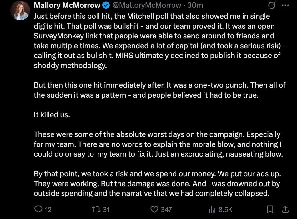 Mallory McMorrow on Wedgewood Polls (photo 2 of 2) Mallory McMorrow on Wedgewood Polls (photo 2 of 2)