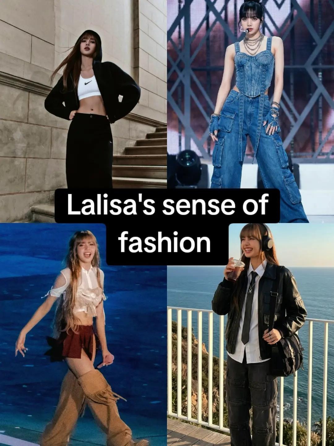 Lisa BLACKPINK fashion collage