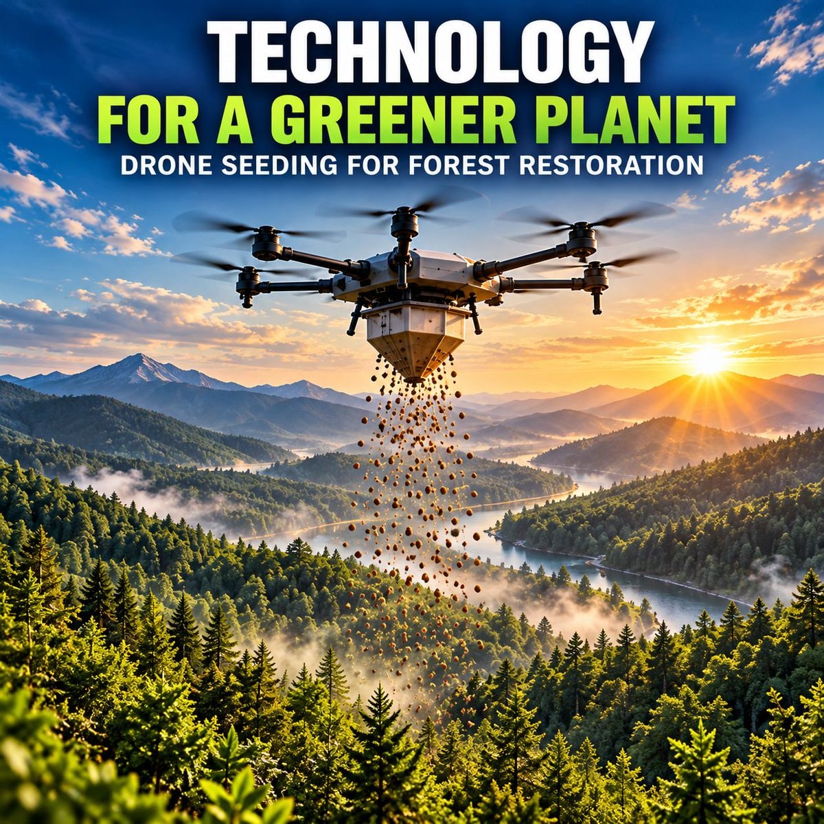 Drone seeding for forest restoration