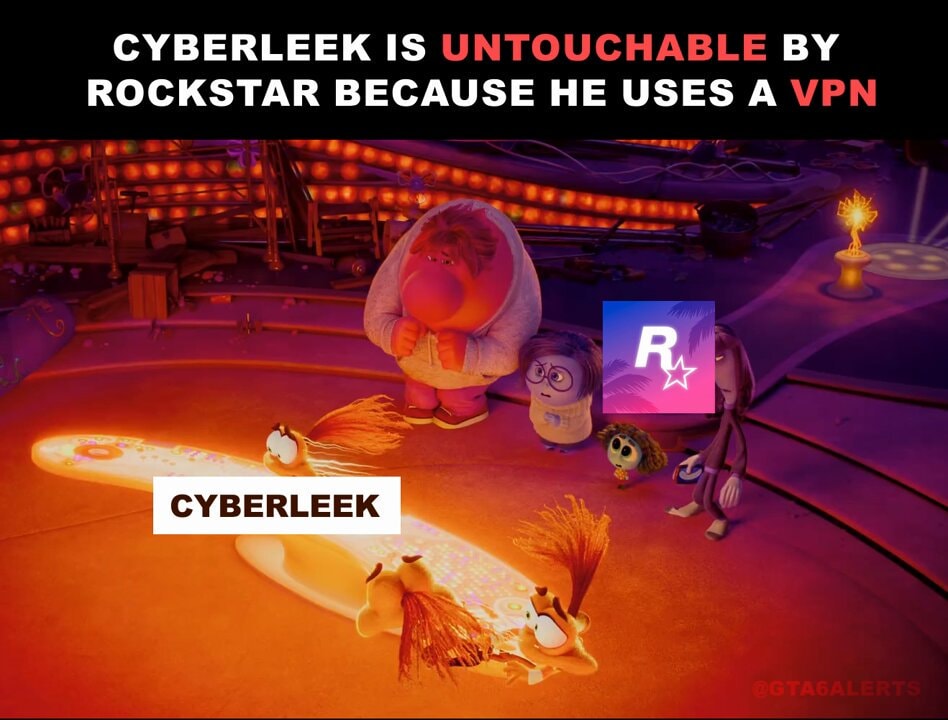 Cyberleek vs Rockstar Games meme