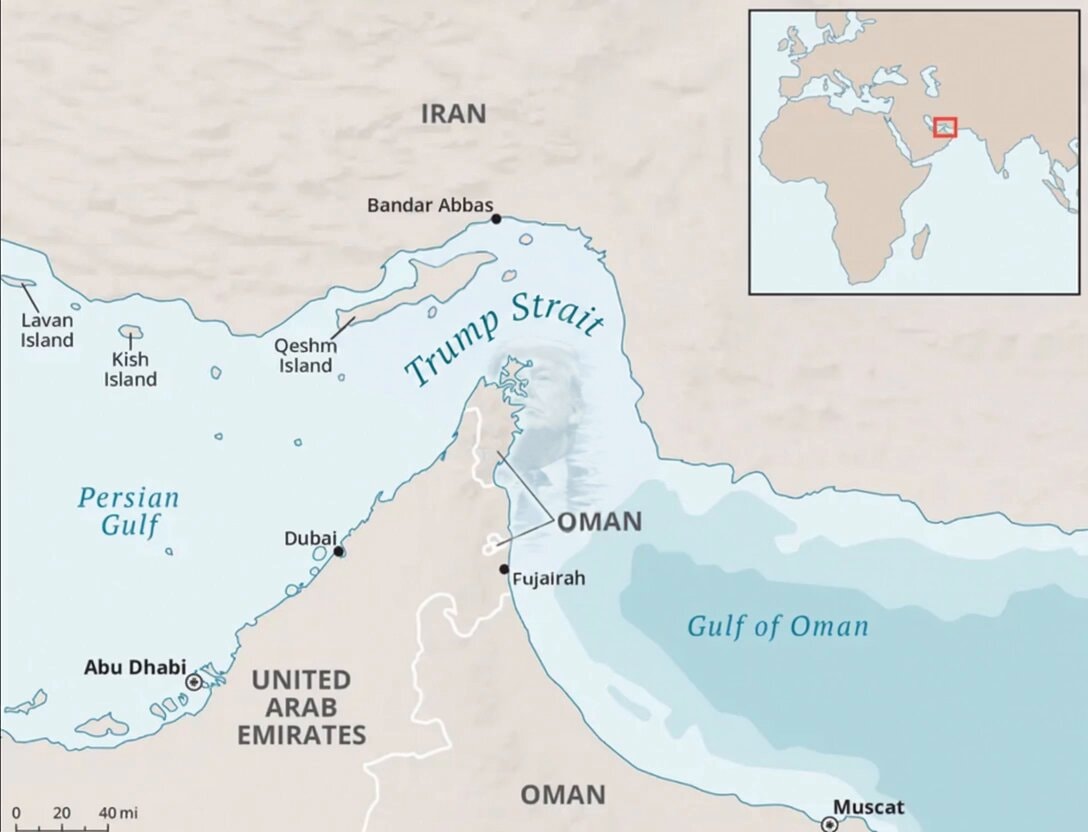 Trump Strait map overlay