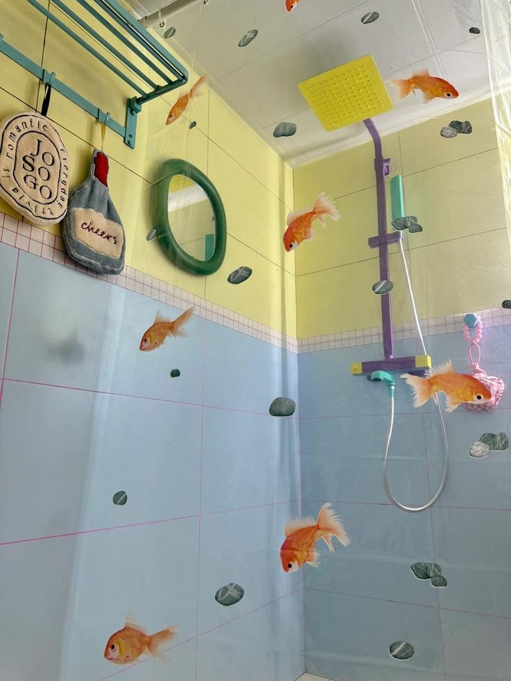 goldfish shower curtain scene (photo 2 of 2)