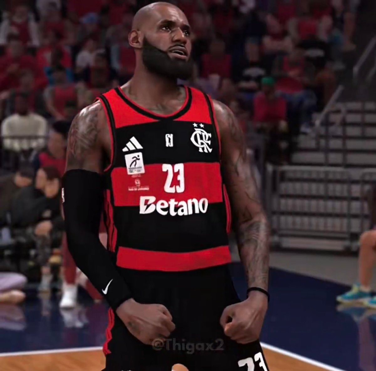 LeBron James video game rendering
