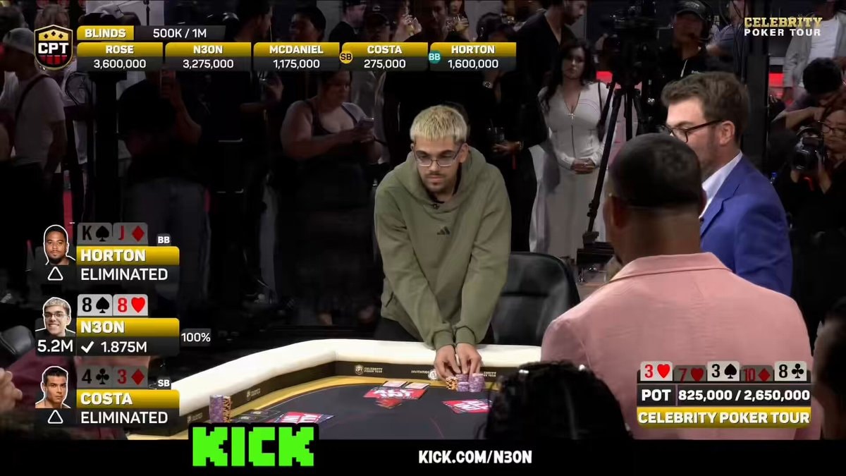 N3ON wins celebrity poker tournament N3ON wins celebrity poker tournament