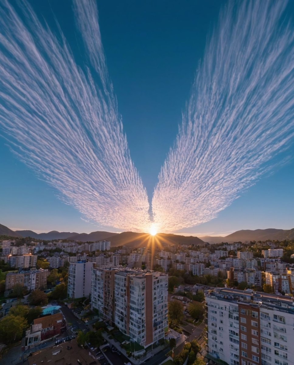 Angel Wings clouds Sofia Bulgaria