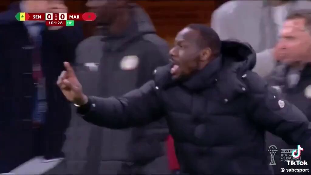 Senegal coach reaction penalty 120th minute