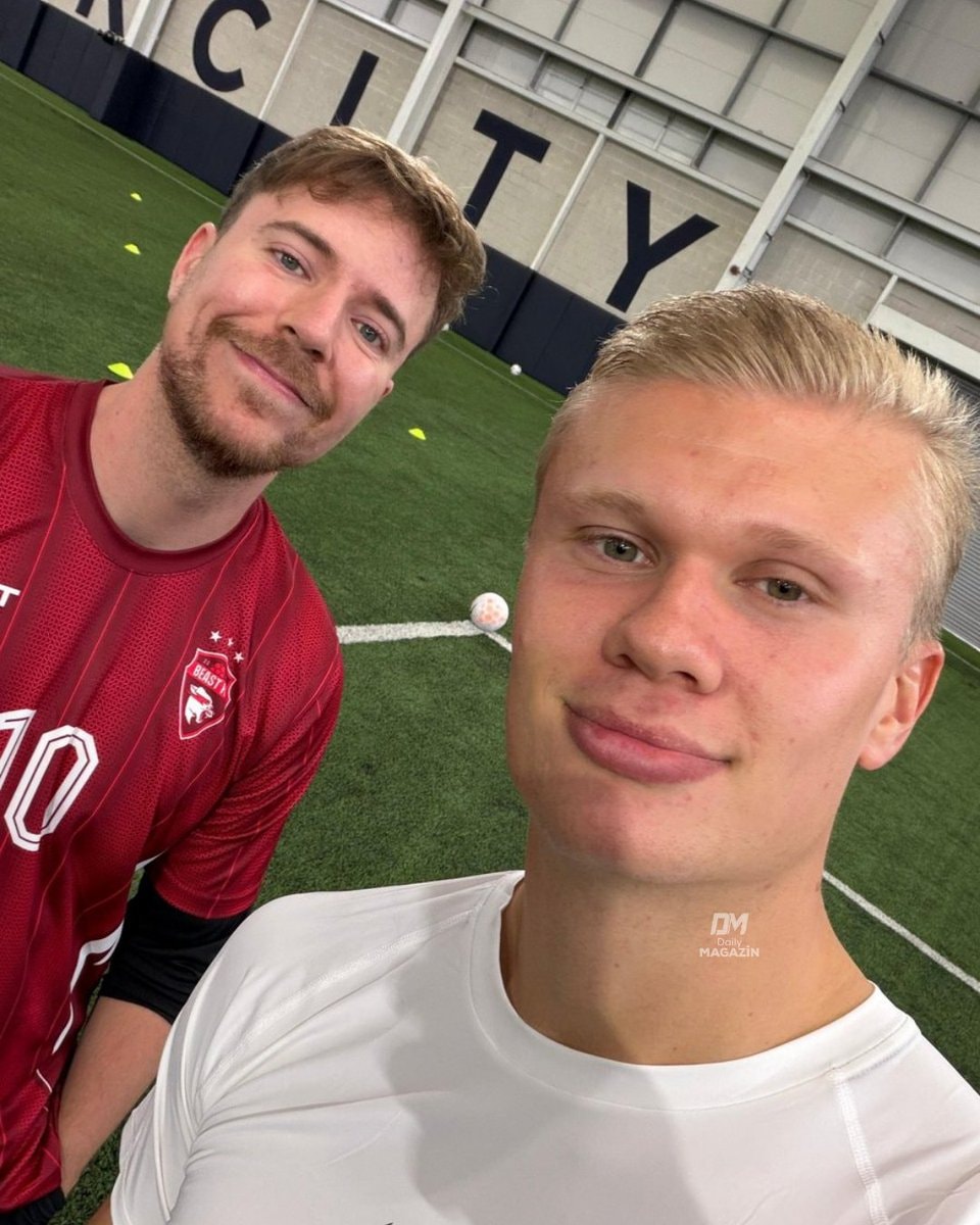 Haaland teams up with MrBeast