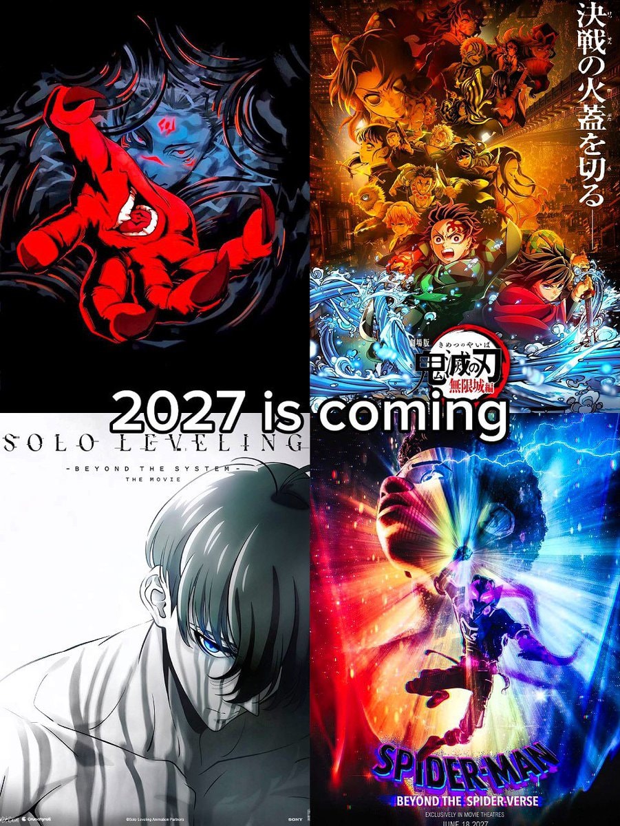 2027 anime and superhero posters
