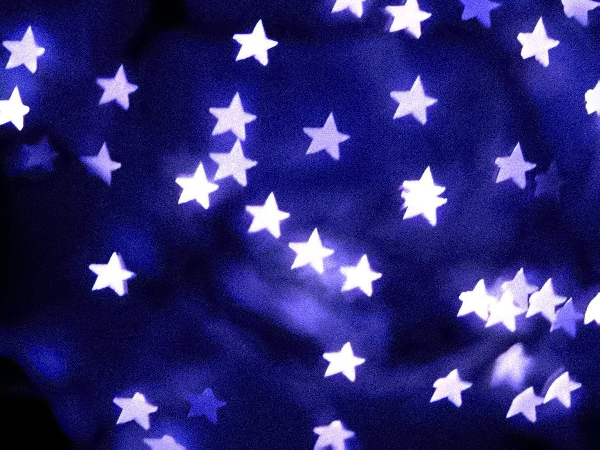 blue crescent moon starry night (photo 2 of 4)