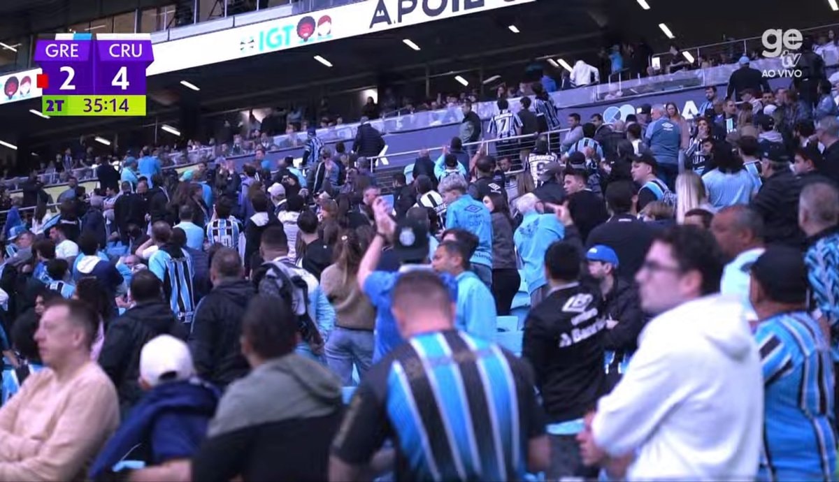 Grêmio Arena crowd chaos Grêmio Arena crowd chaos