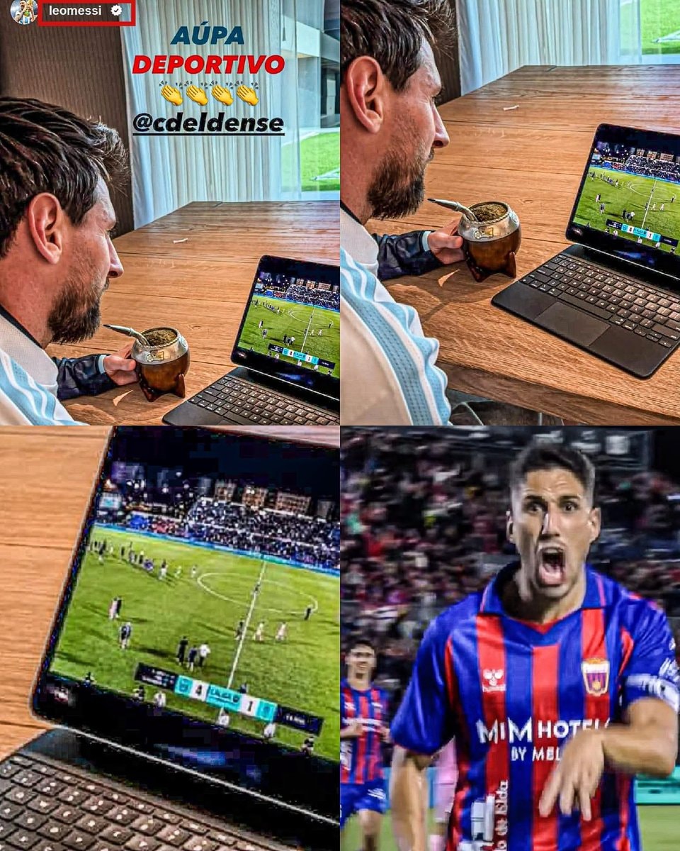Lionel Messi watching CD Eldense win