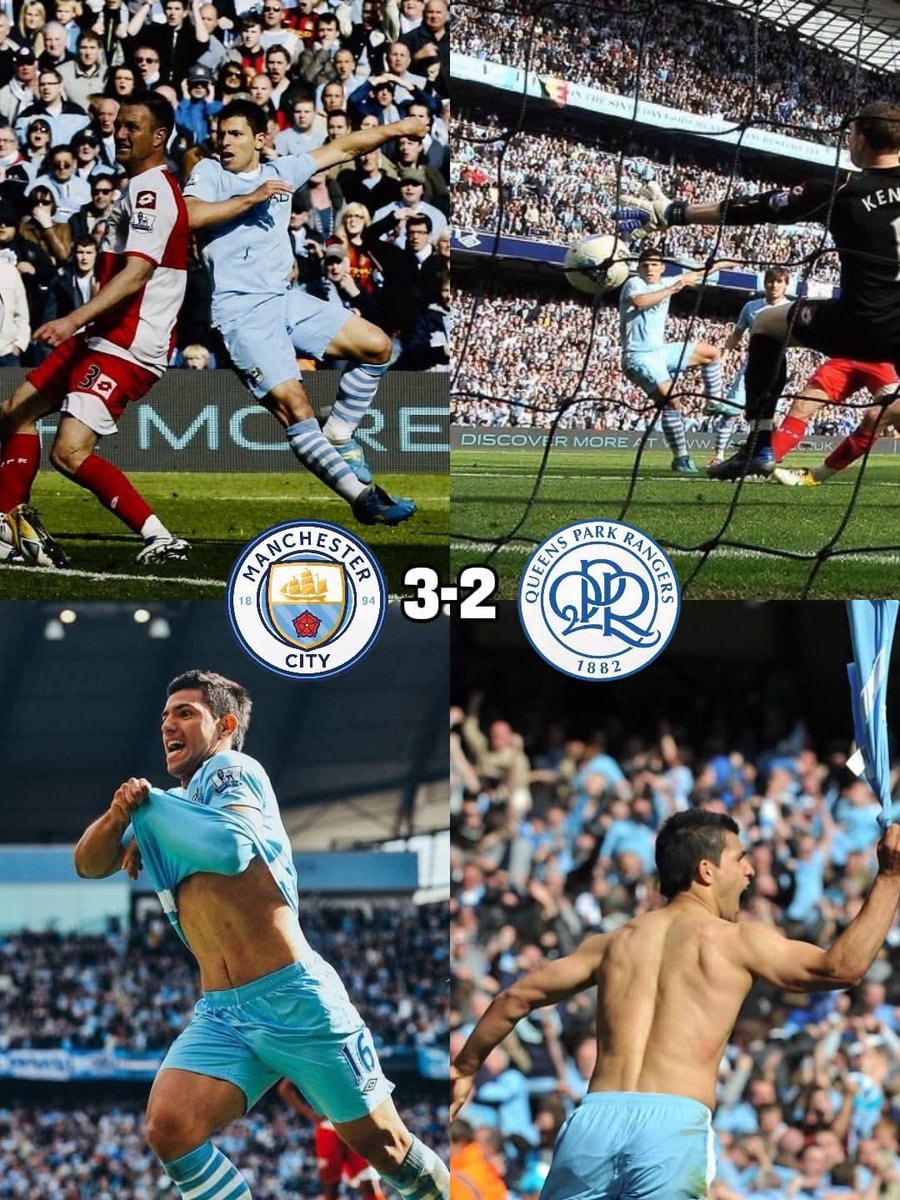 Manchester City 3-2 QPR 2012 Agüero title