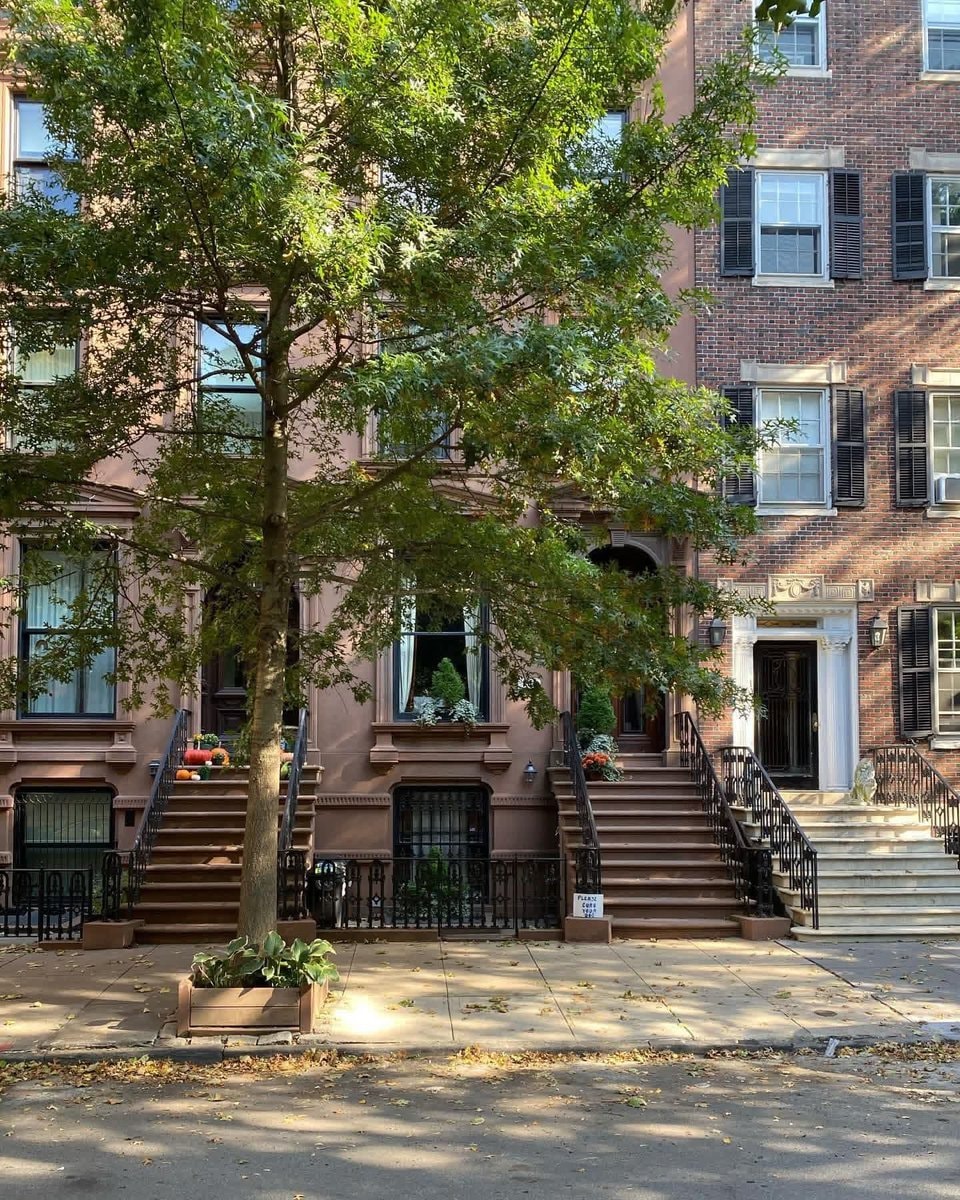 Brooklyn Heights brownstones in autumn Brooklyn Heights brownstones in autumn