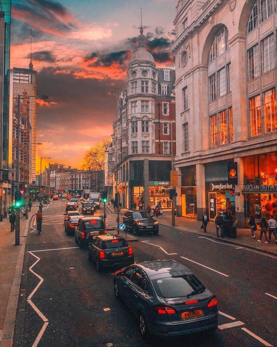 City of London England sunset