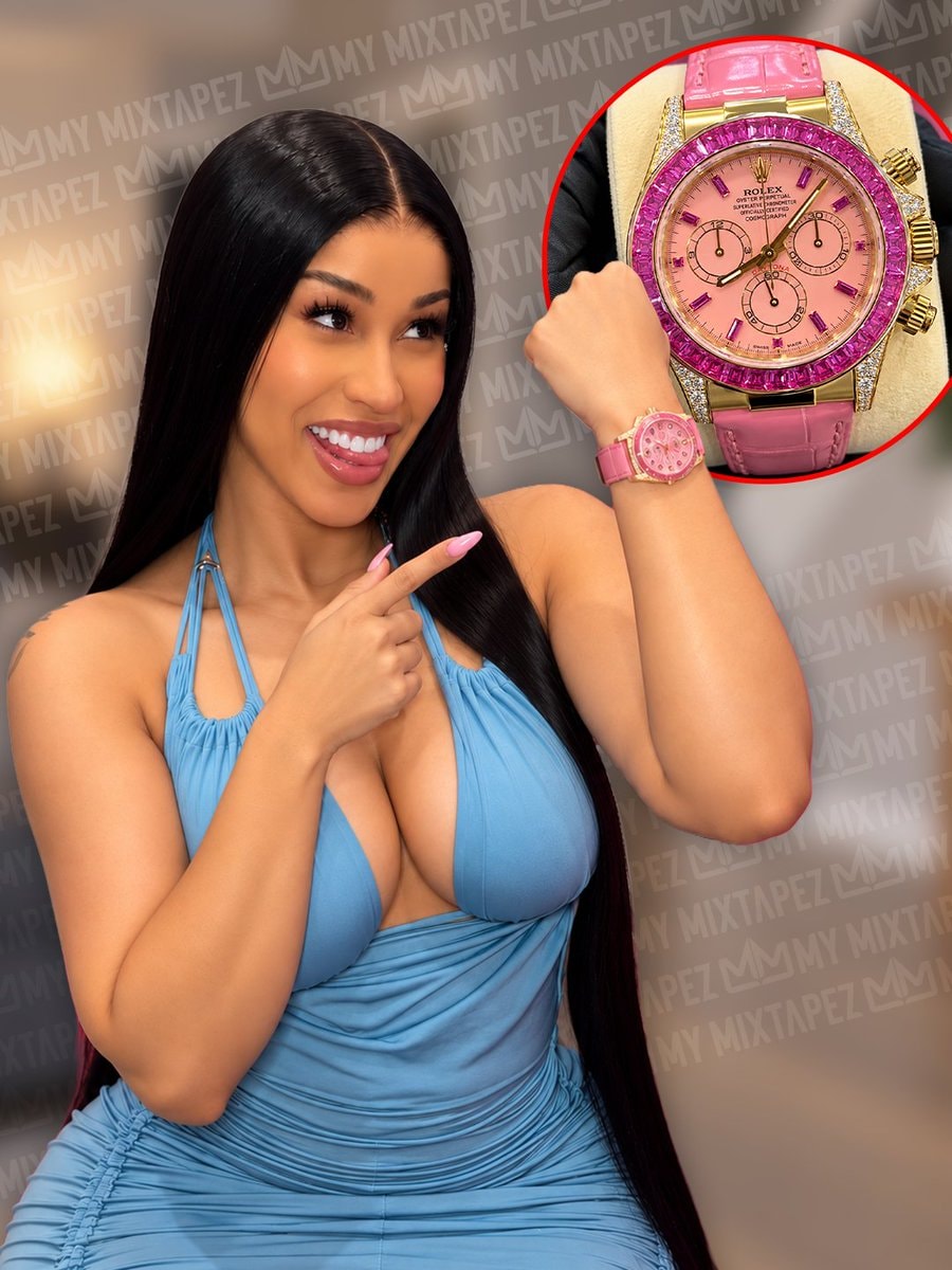 Cardi B pink Barbie Rolex Daytona