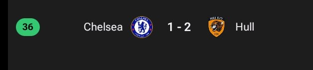 Chelsea vs Hull score graphic