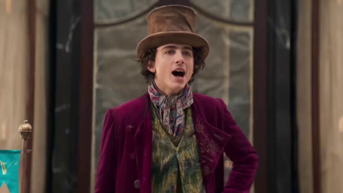 Timothée Chalamet as Willy Wonka