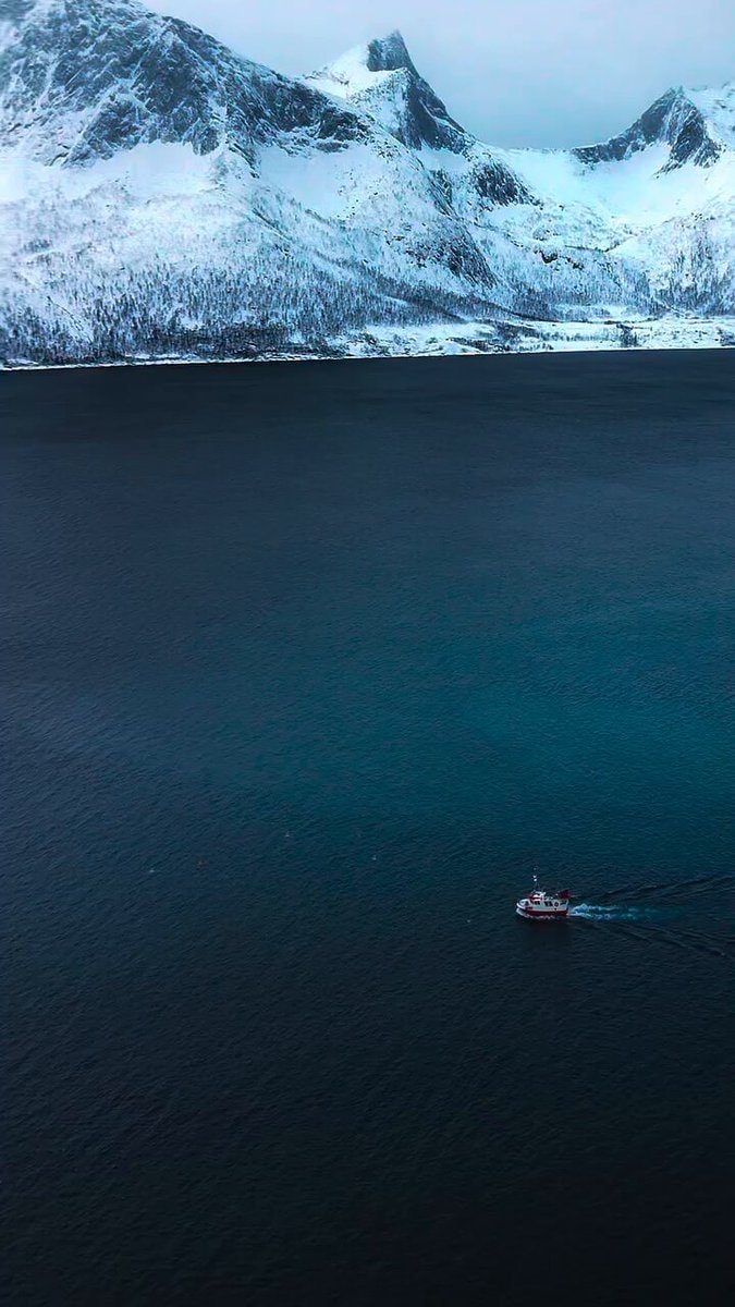 Norway boat on dark water Norway boat on dark water