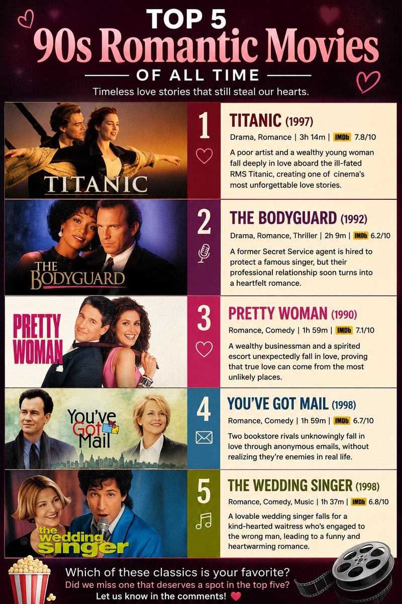 Top 5 90s Romantic Movies