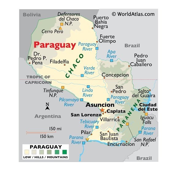 Paraguay maps and facts